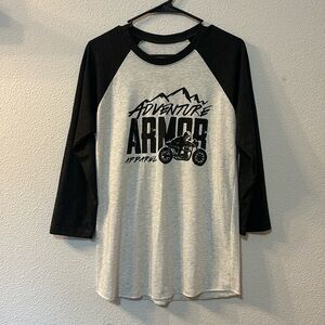 Adventure Armor Apparel graphic three quarter sleeve shirt size small